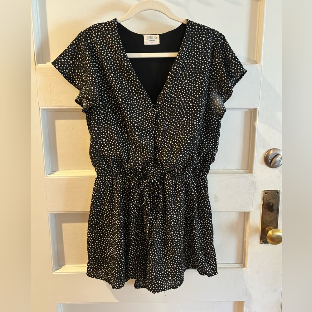 Sienna Sky polka dot romper